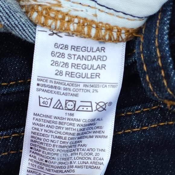 GAP Jeans 70s Flare Women's Size 6/28R S GAP Denim Dark Wash - Picture 4 of 6